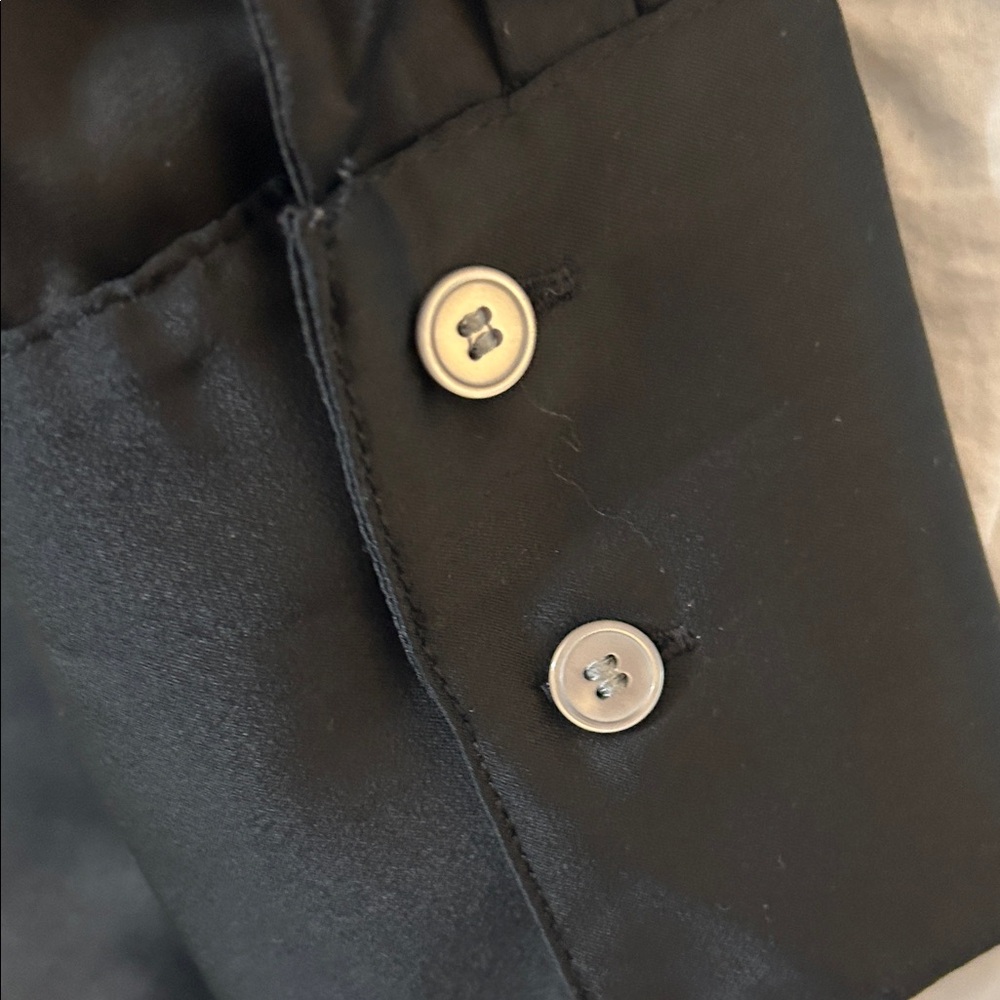 LOFT Women’s Elegant Black Button Down Silk Blouse - Picture 7 of 8
